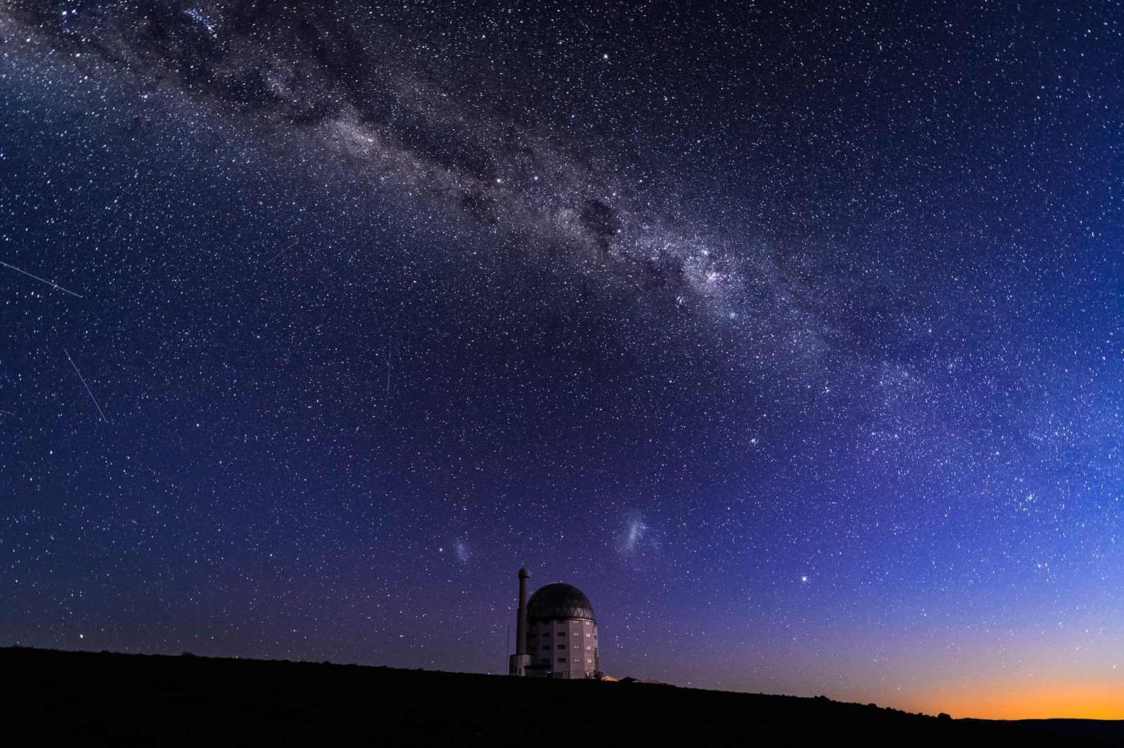 SALT under a starry sky with a visible Milky Way
