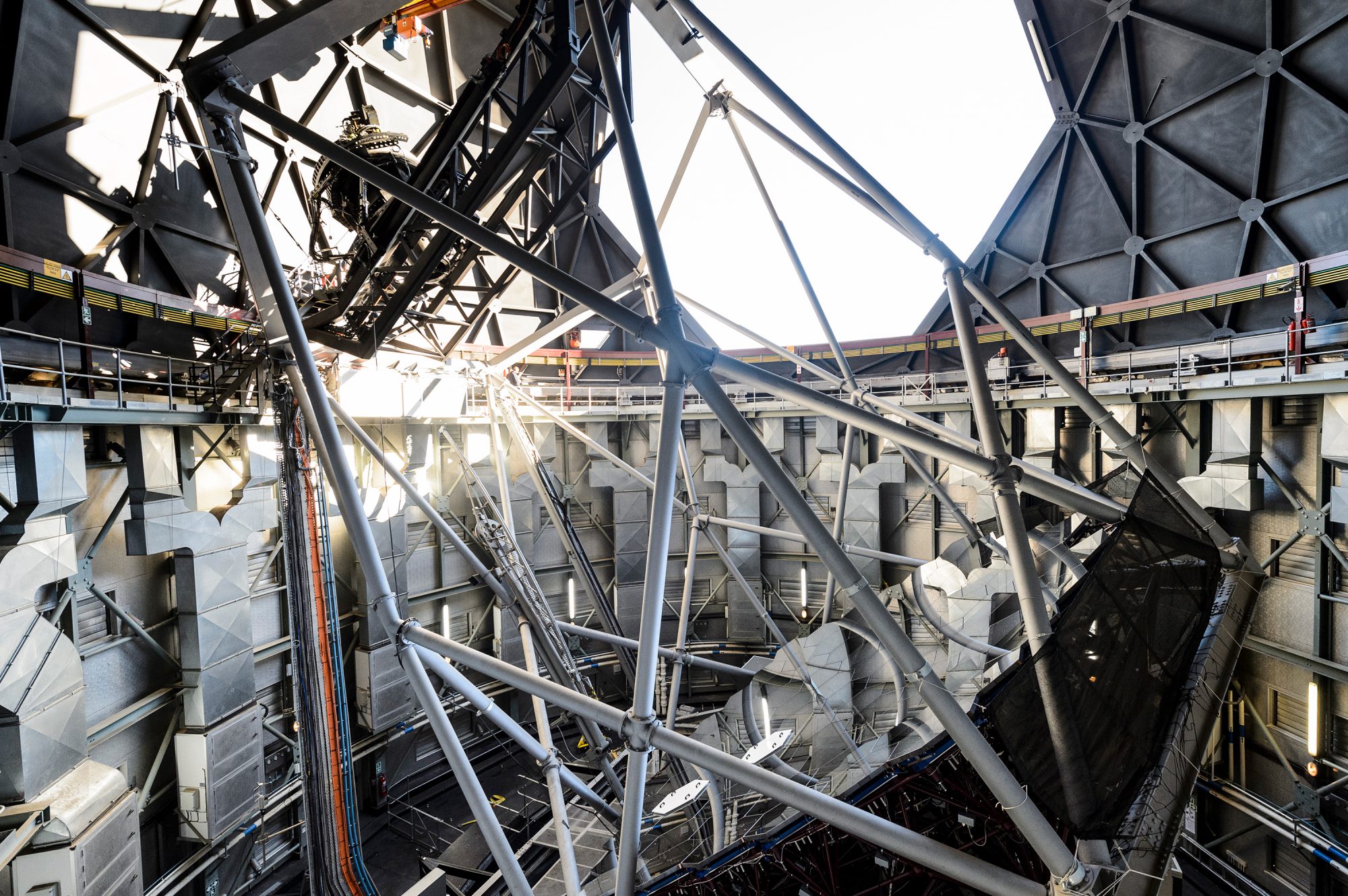 A broader view of the interior of SALT, showing an open shutter with light entering.